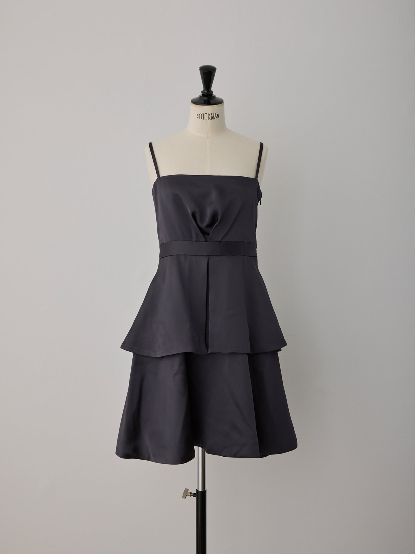 back ribbon peplum mini dress