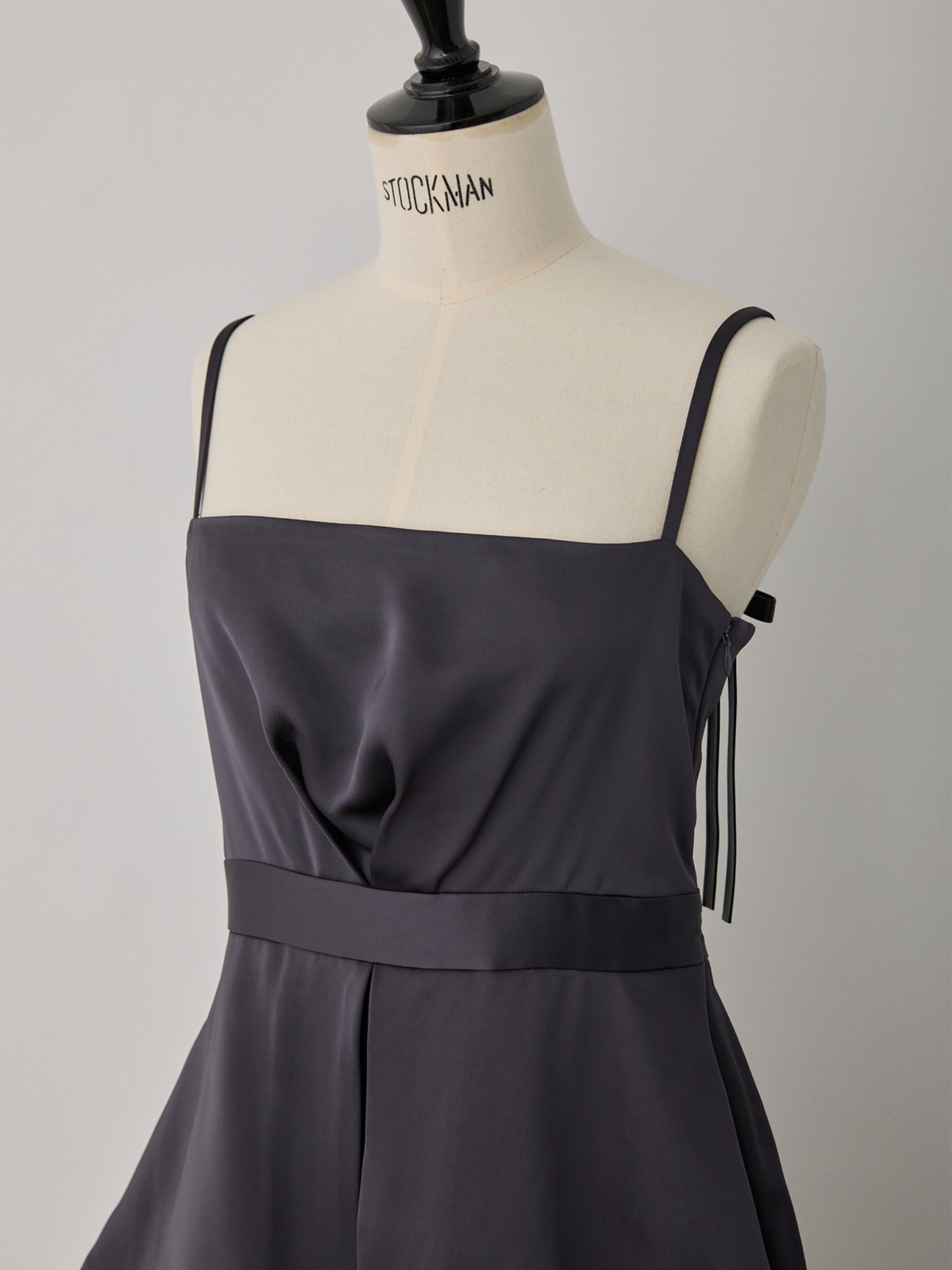 back ribbon peplum mini dress