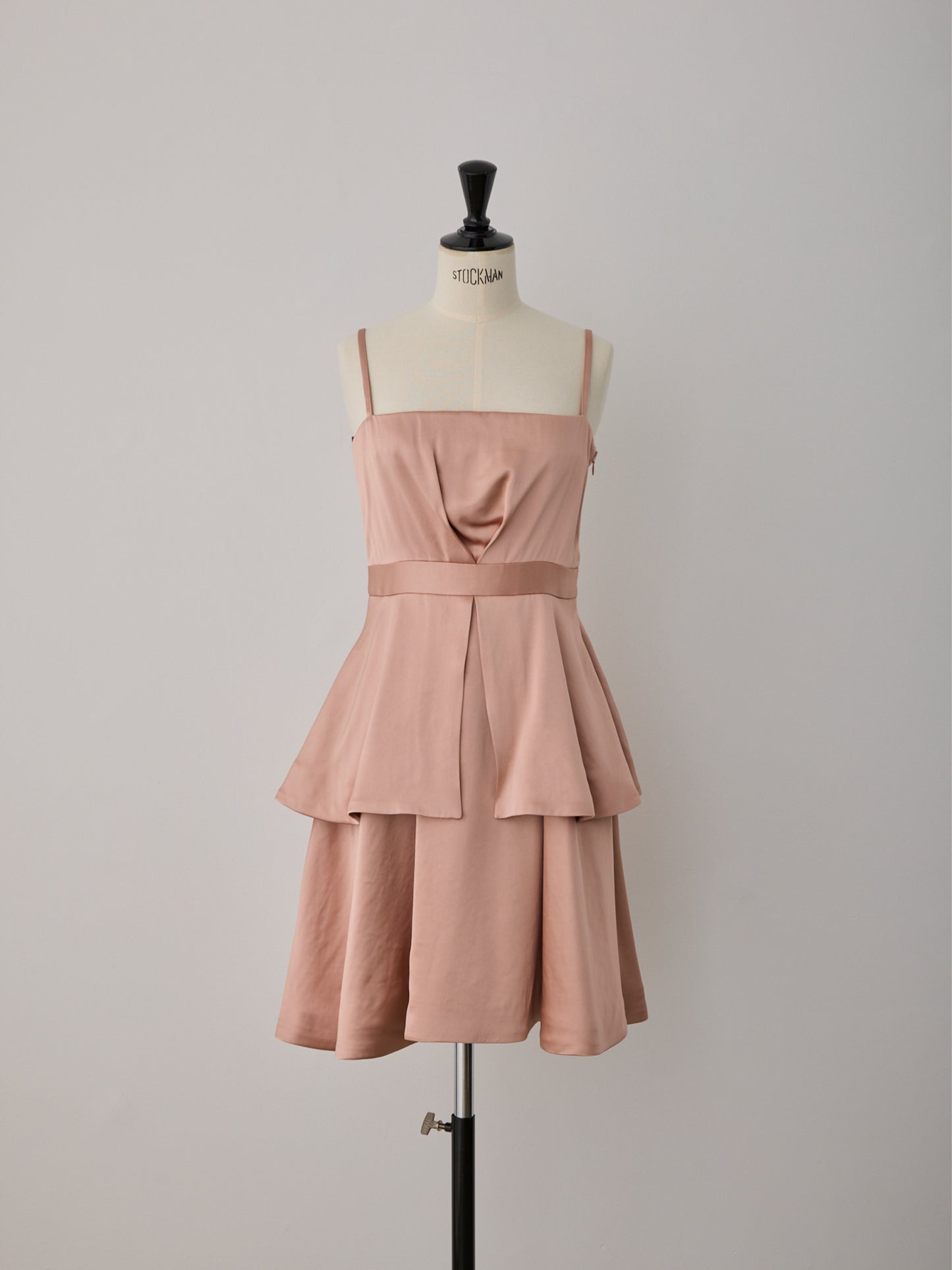 back ribbon peplum mini dress