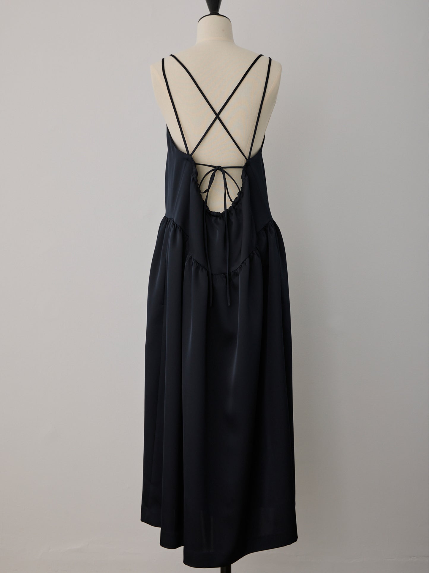 【予約】cross ribbon gather dress