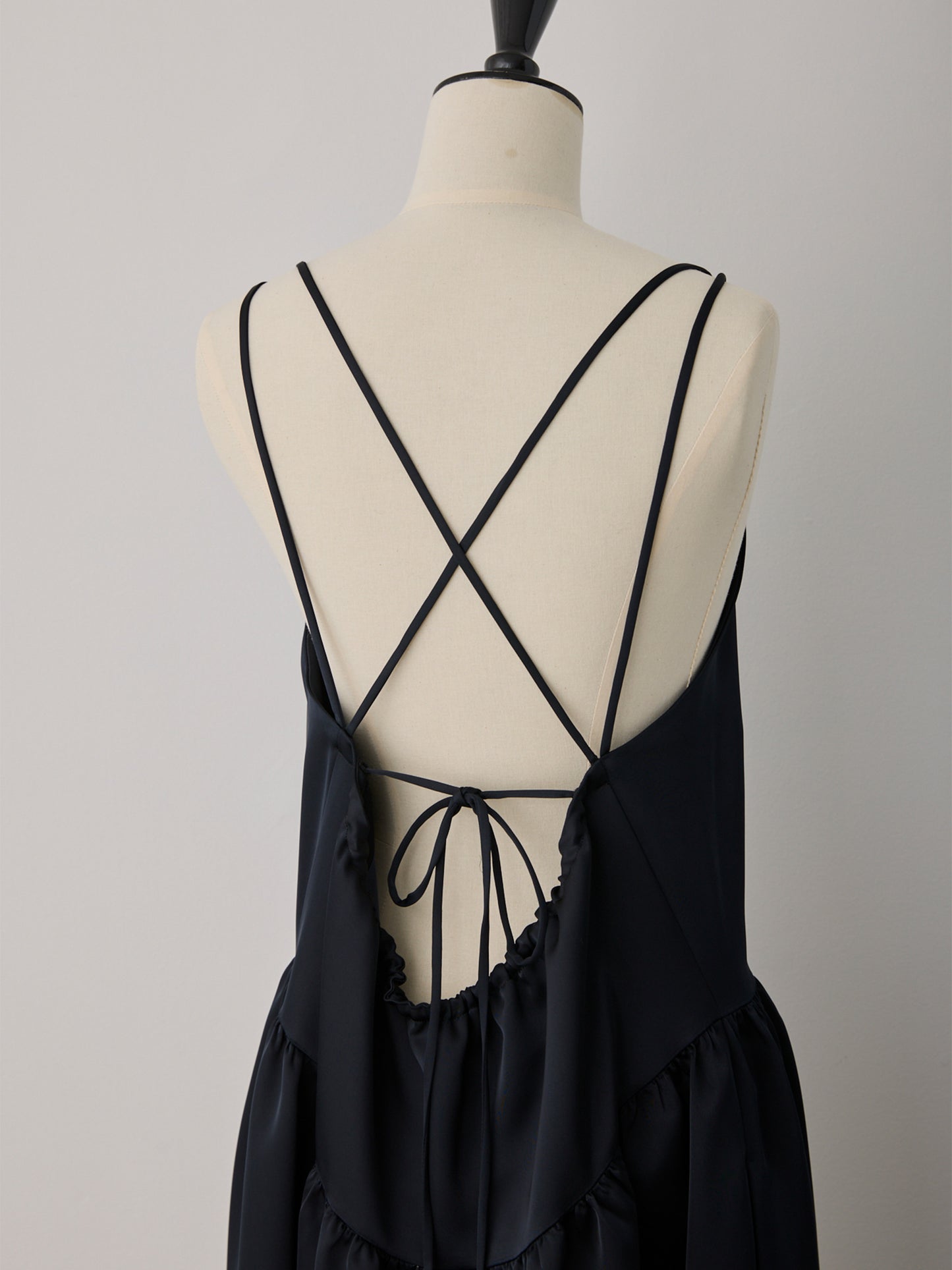 【予約】cross ribbon gather dress