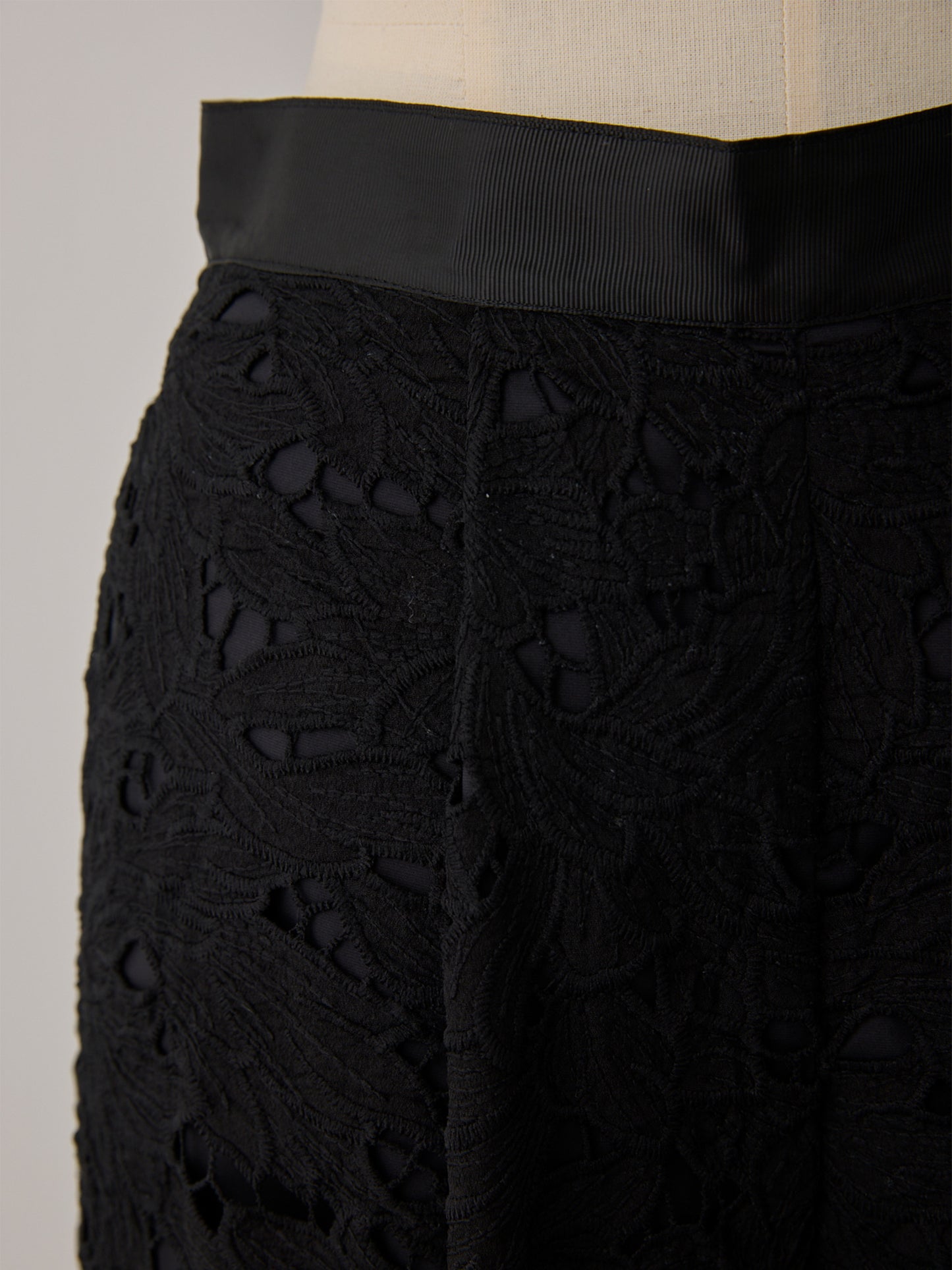 layered lace tuck pants