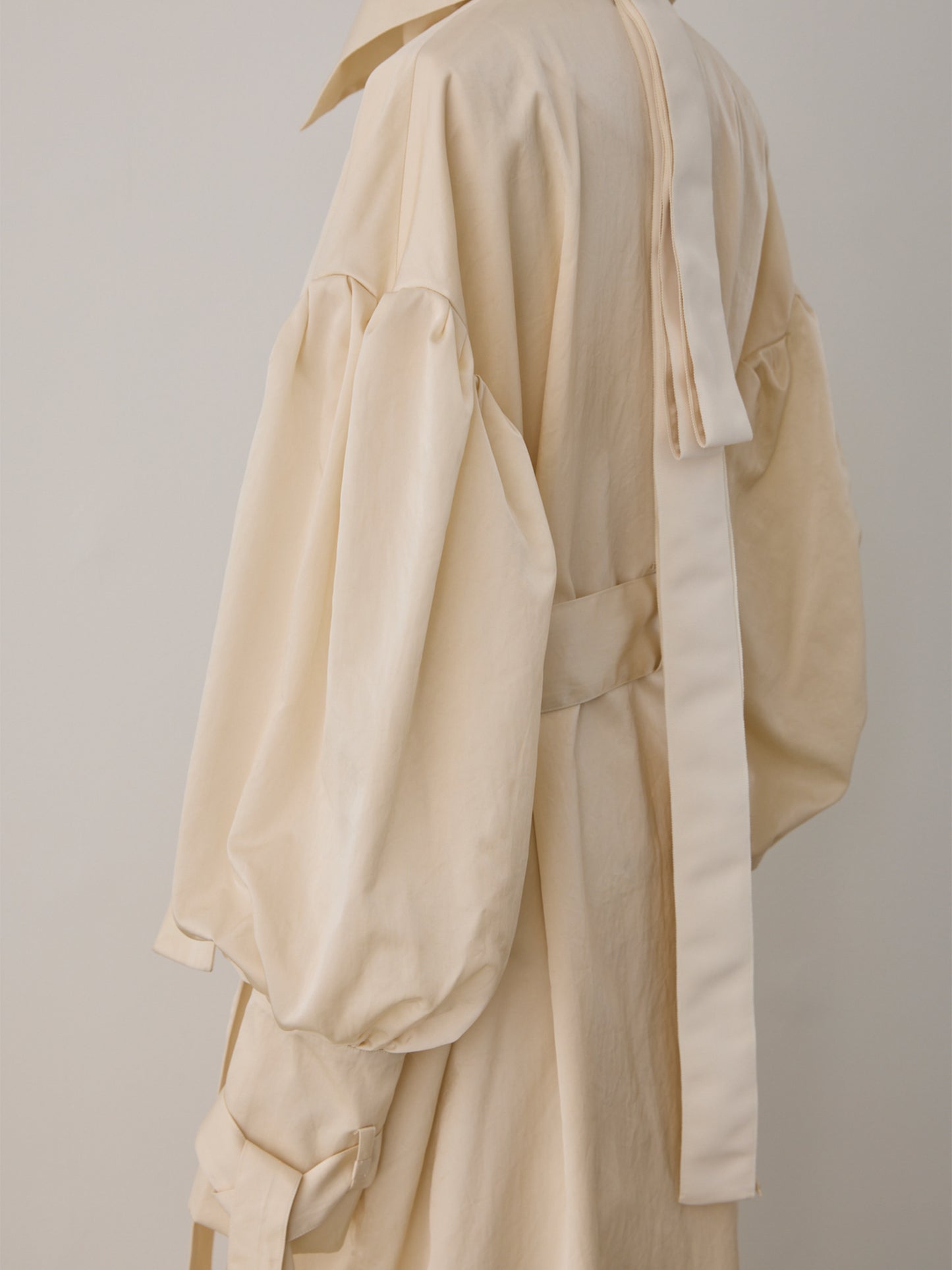 flower sleeve over coat