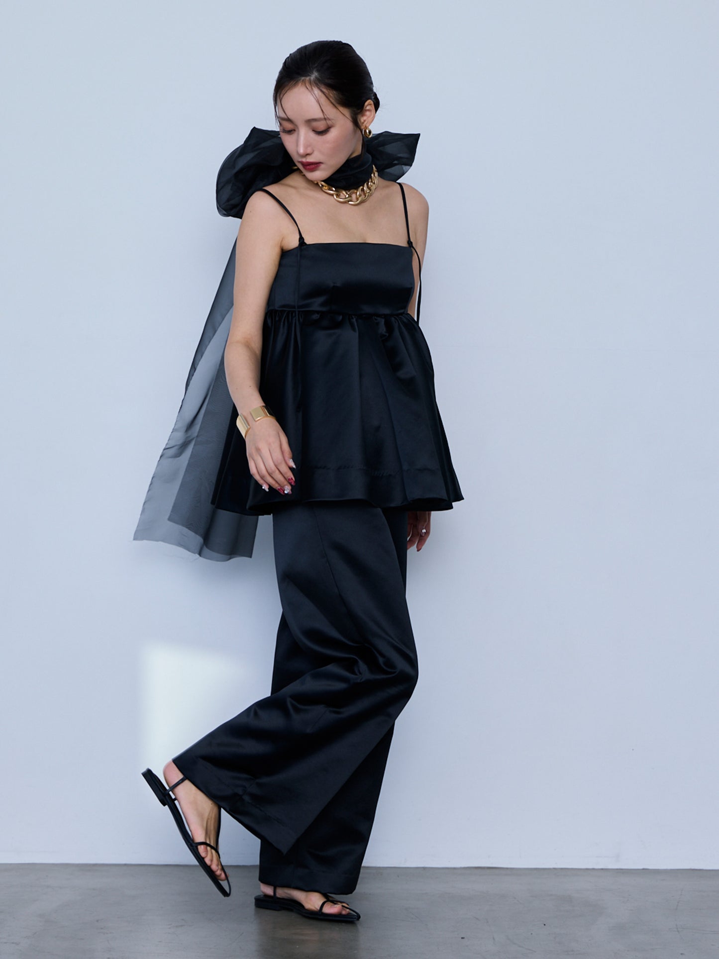 constructive matt satin camisole