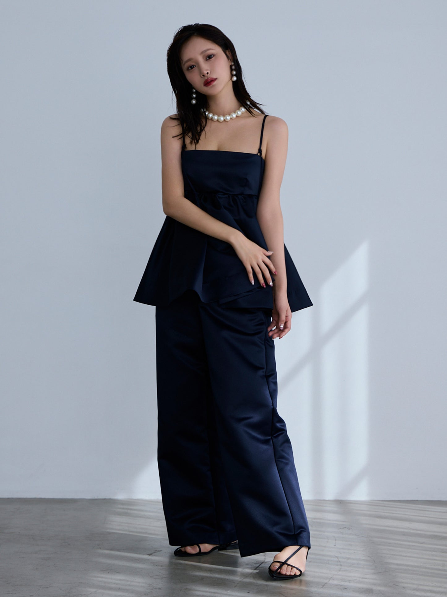 constructive matt satin camisole