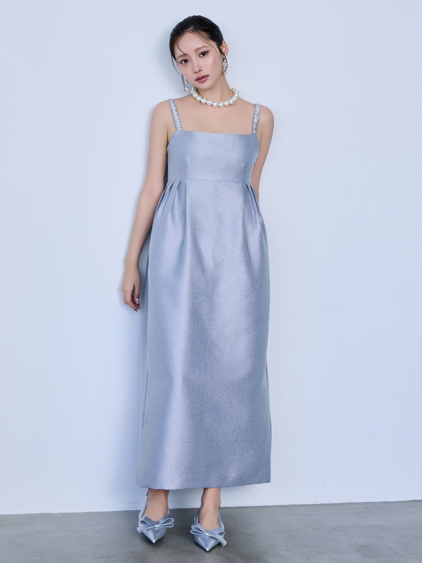 shimmer pencil line dress