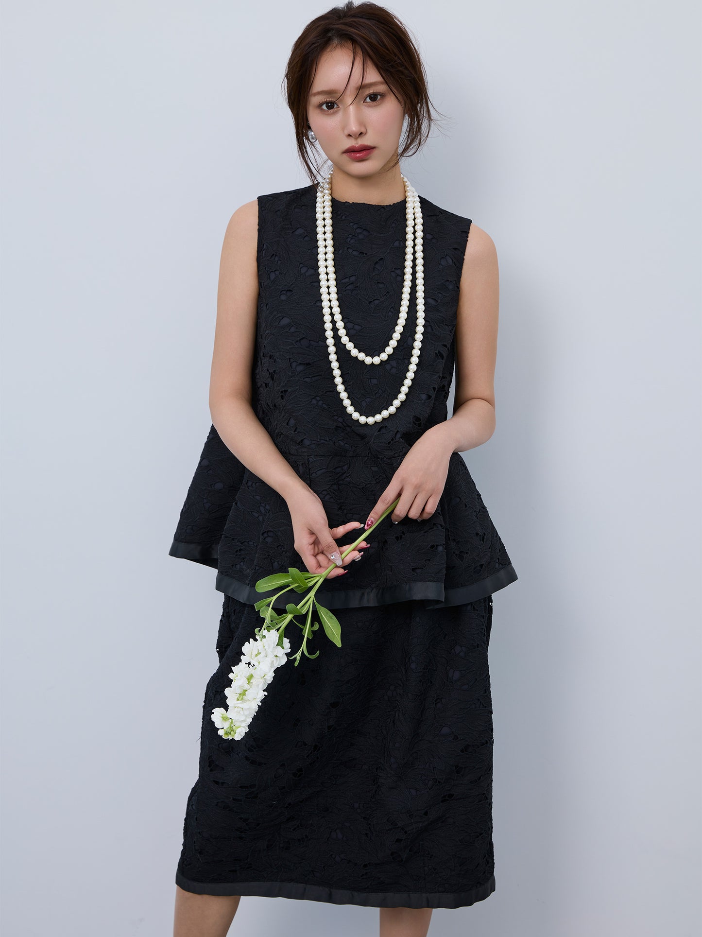 layered lace cocoon skirt