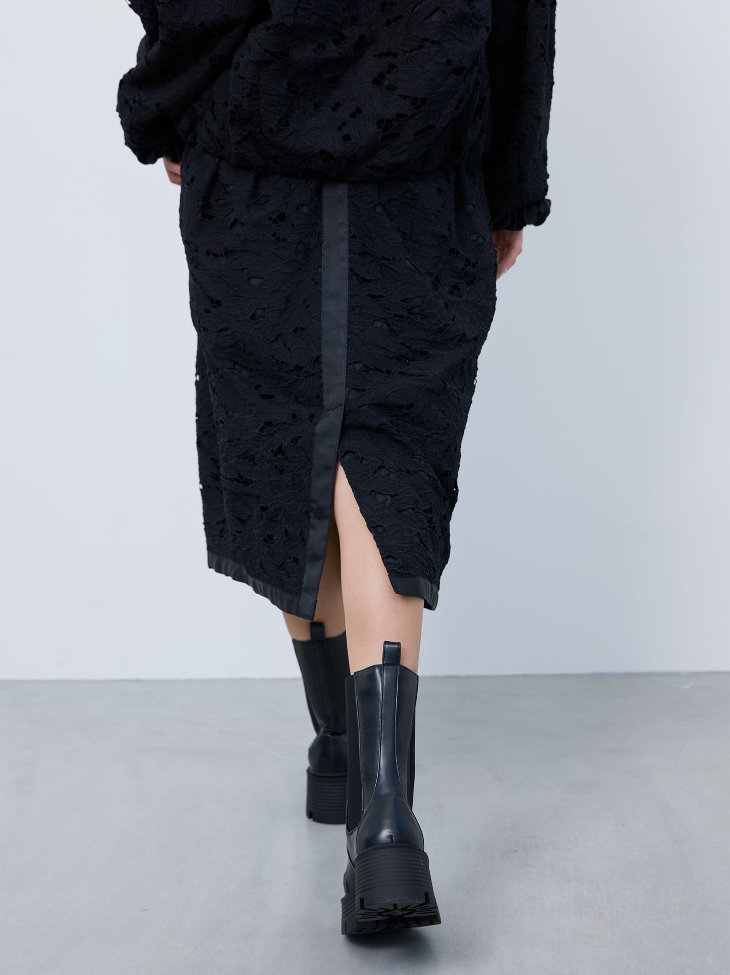 layered lace cocoon skirt