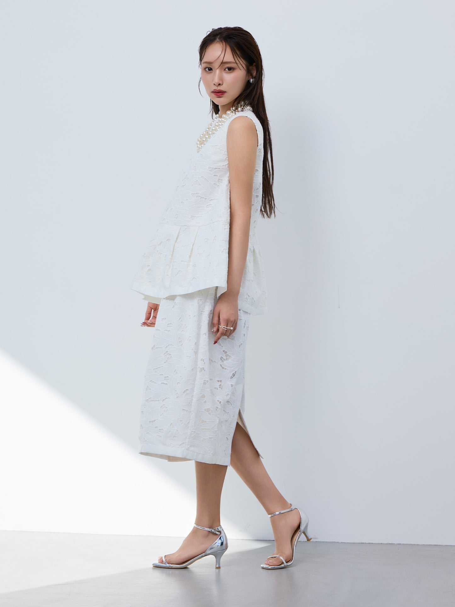 layered lace cocoon skirt