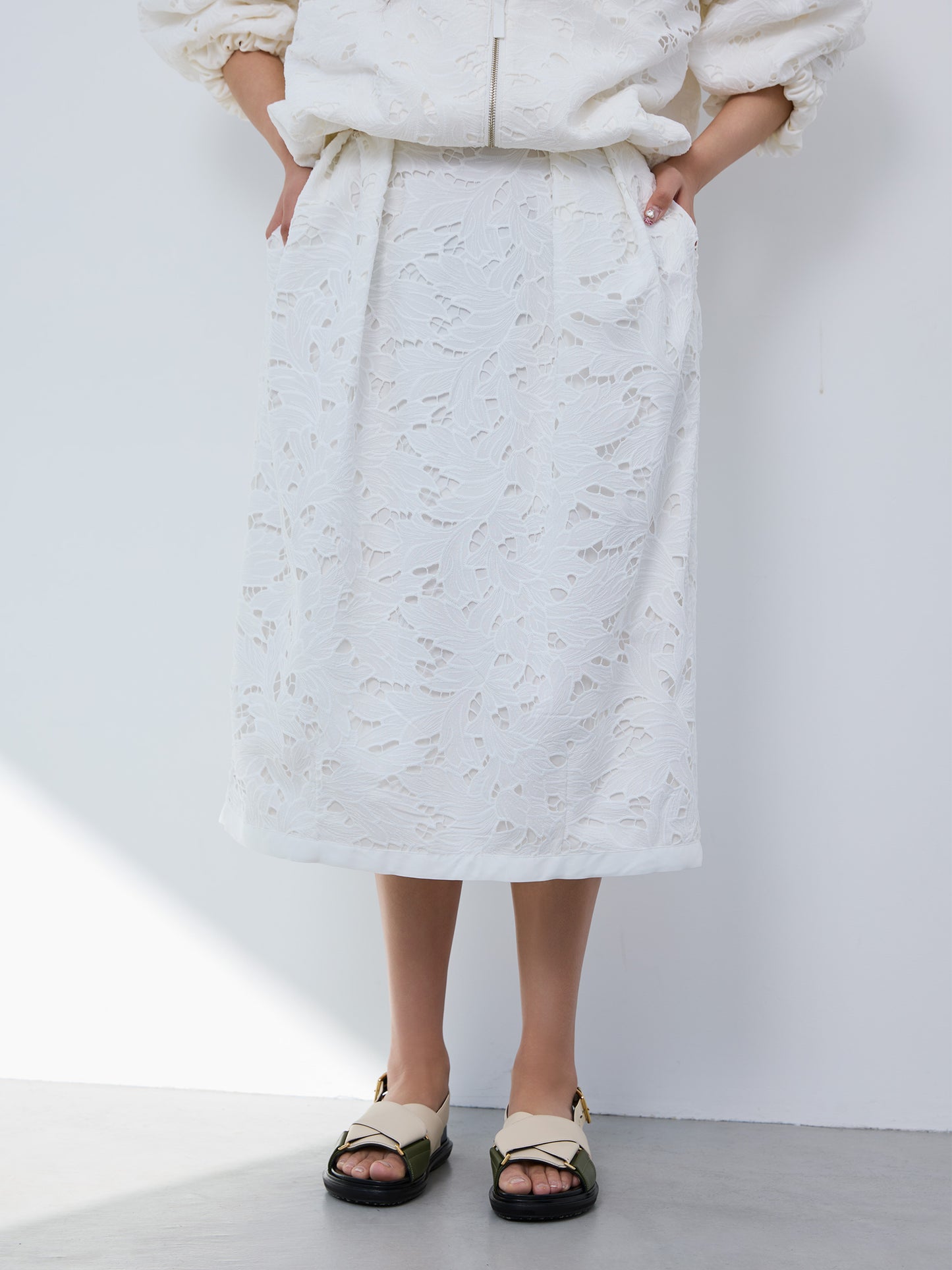 layered lace cocoon skirt