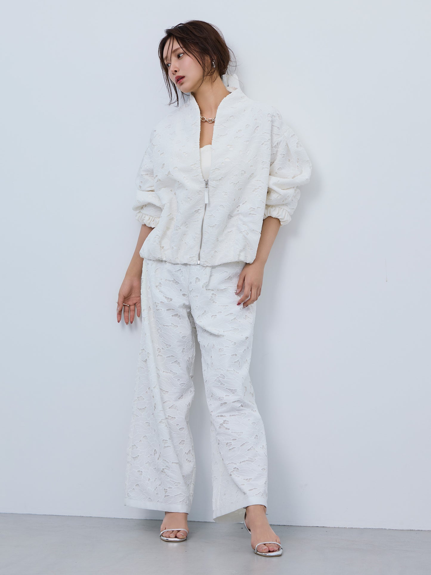【予約】layered lace chou-chou blouson