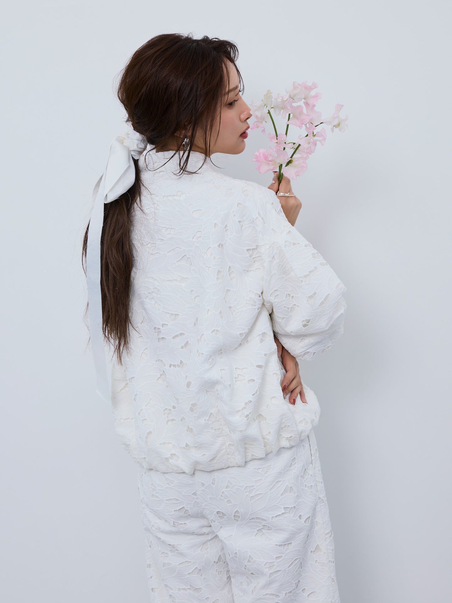 【予約】layered lace chou-chou blouson