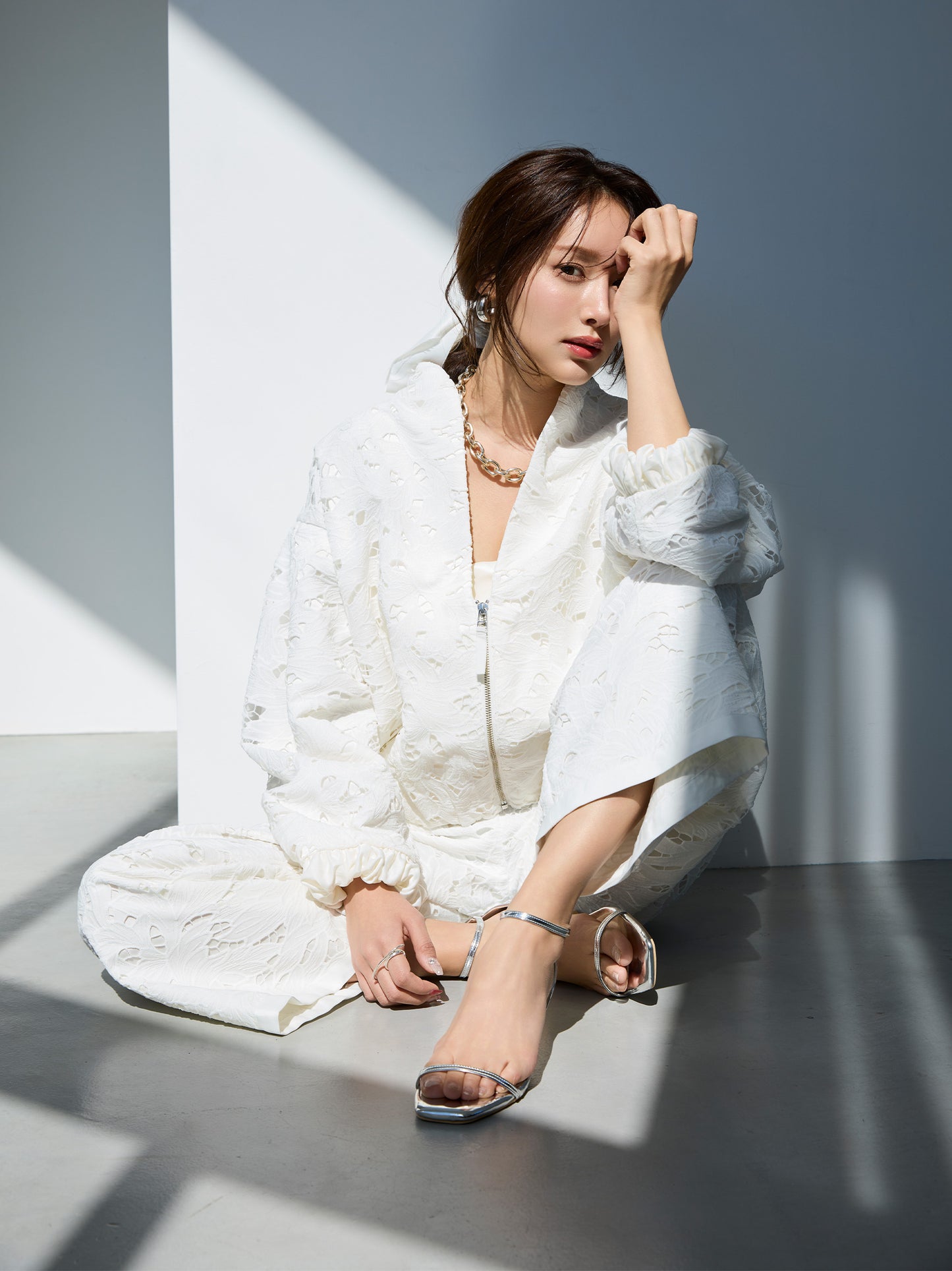 【予約】layered lace chou-chou blouson