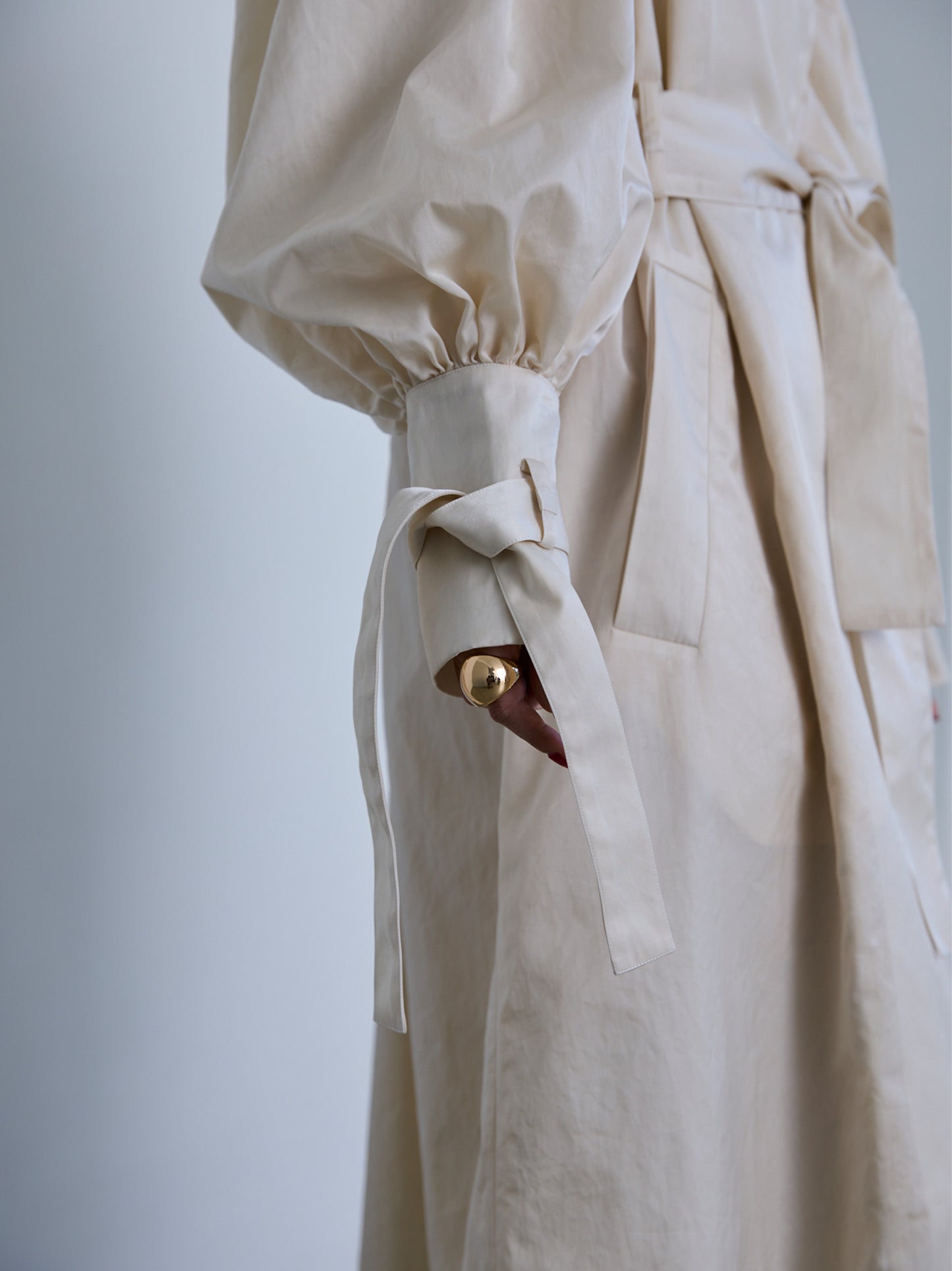 flower sleeve over coat