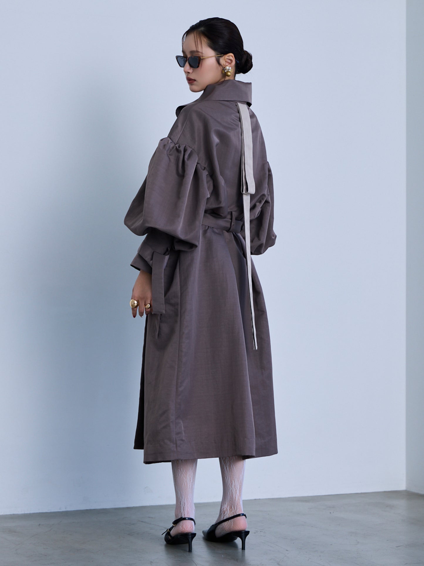 flower sleeve over coat