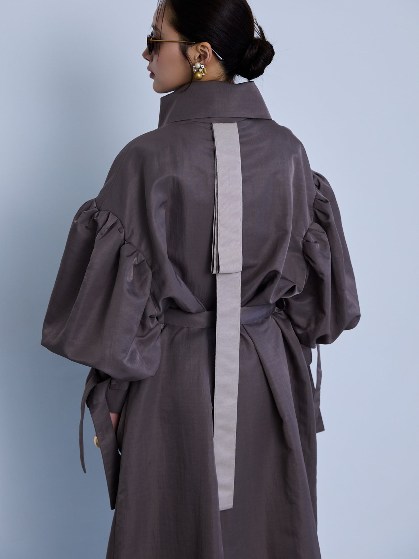 flower sleeve over coat