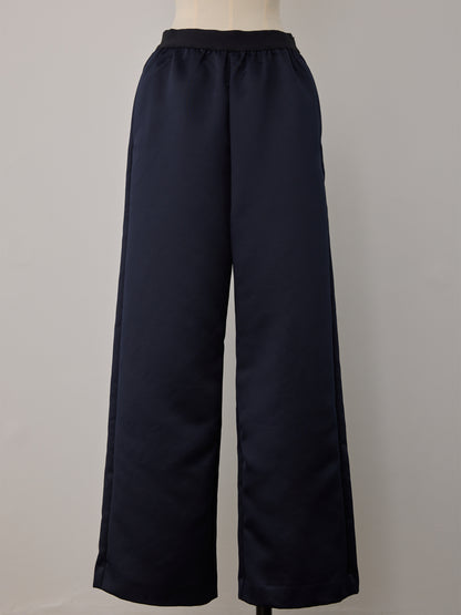 constructive matt satin straight long pants