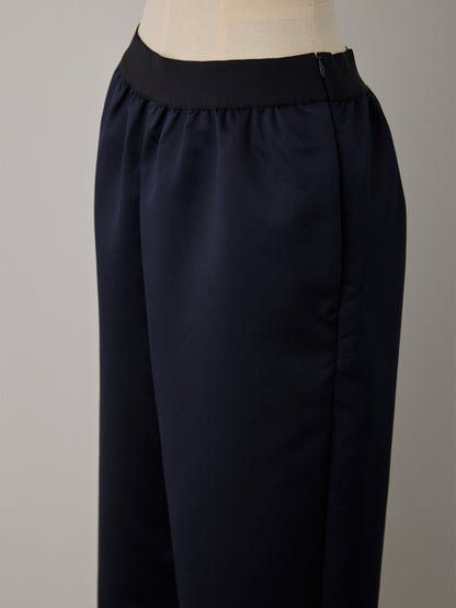 constructive matt satin straight long pants