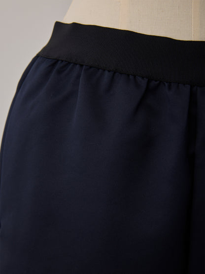 constructive matt satin straight long pants