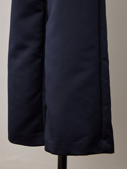 constructive matt satin straight long pants
