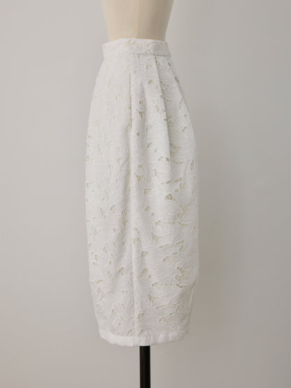 layered lace cocoon skirt