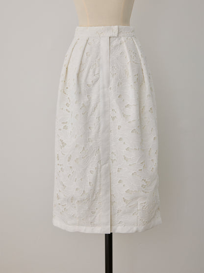 layered lace cocoon skirt