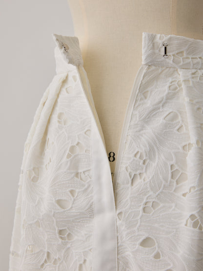 layered lace cocoon skirt