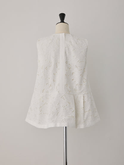 layered lace sleeveless blouse