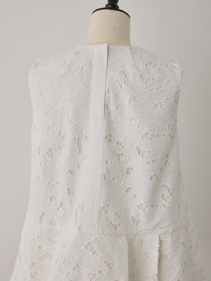 layered lace sleeveless blouse