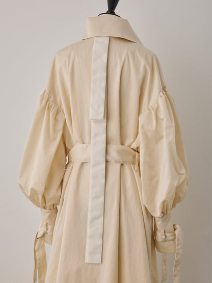 flower sleeve over coat