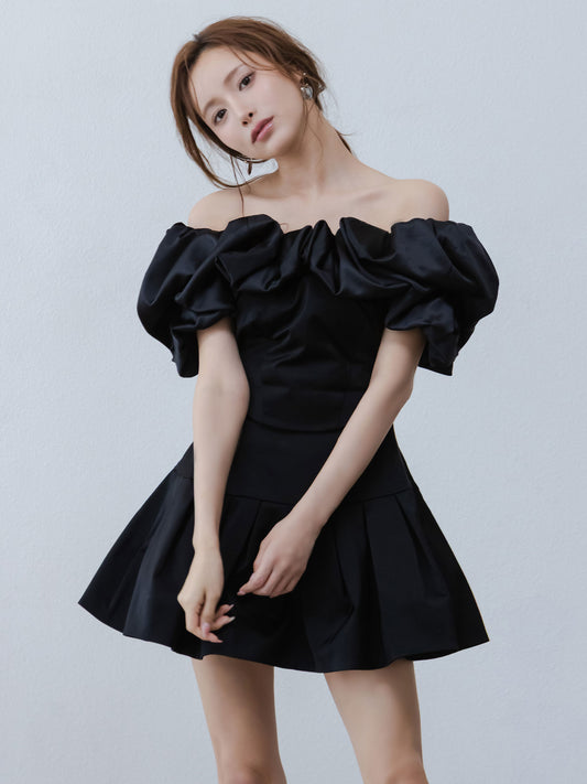 Petal Ruffle Dimension Dress