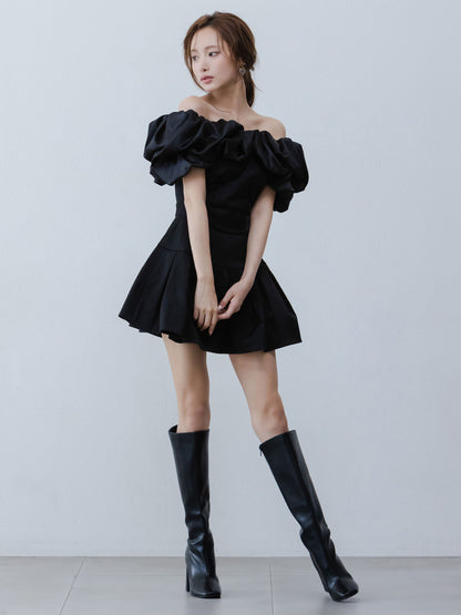 Petal Ruffle Dimension Dress