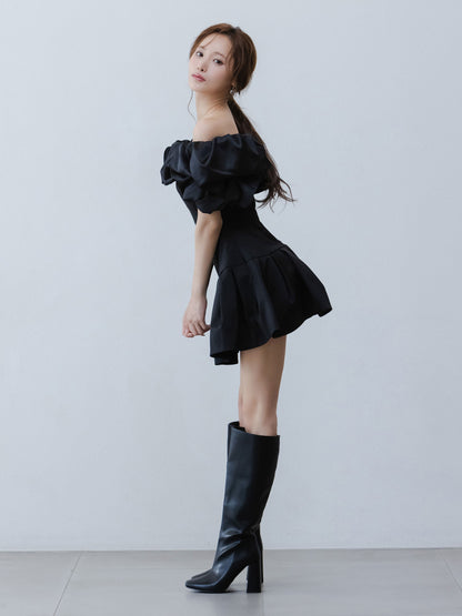 Petal Ruffle Dimension Dress