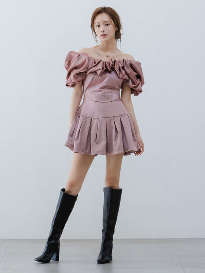 Petal Ruffle Dimension Dress
