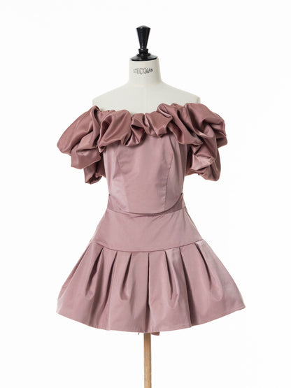 Petal Ruffle Dimension Dress