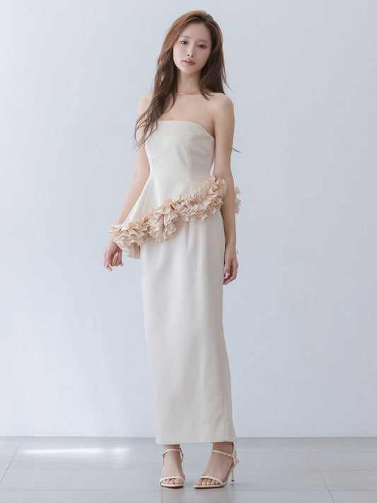 Petal Cascade Bare Dress