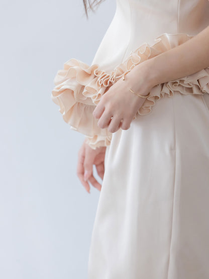 Petal Cascade Bare Dress