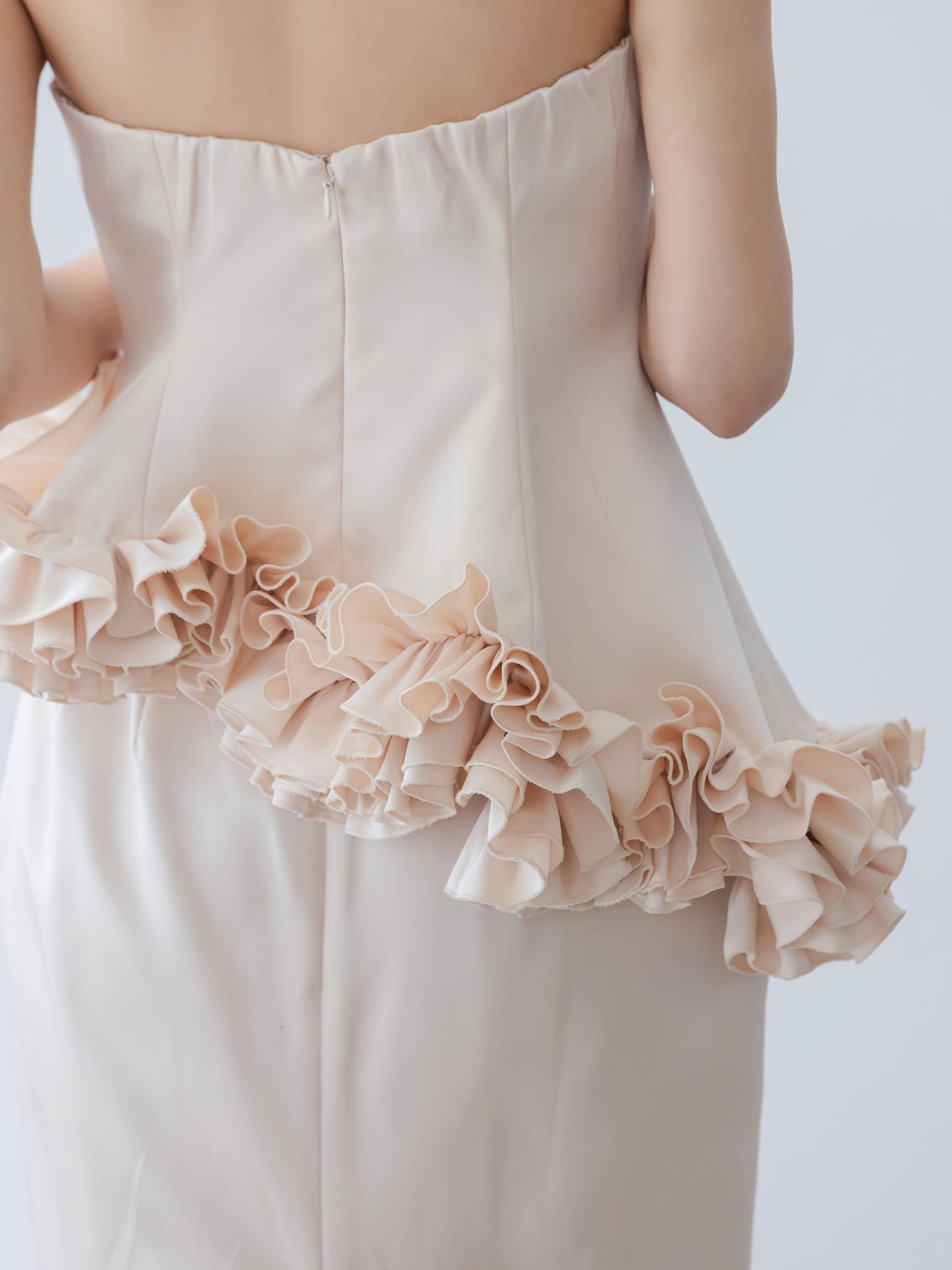 Petal Cascade Bare Dress