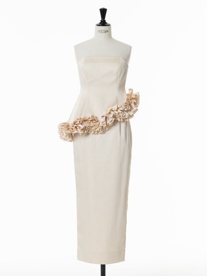 Petal Cascade Bare Dress