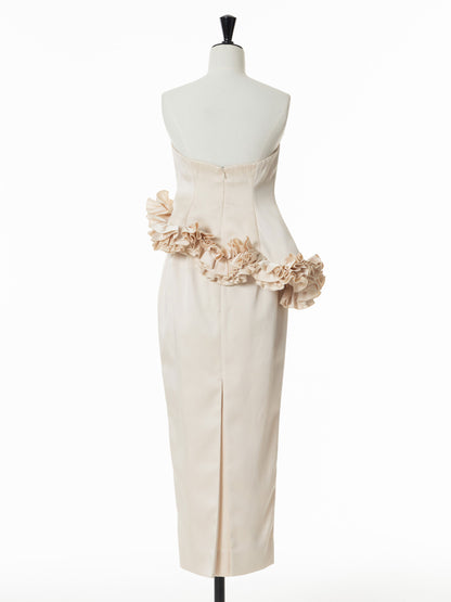 Petal Cascade Bare Dress