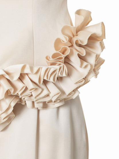 Petal Cascade Bare Dress