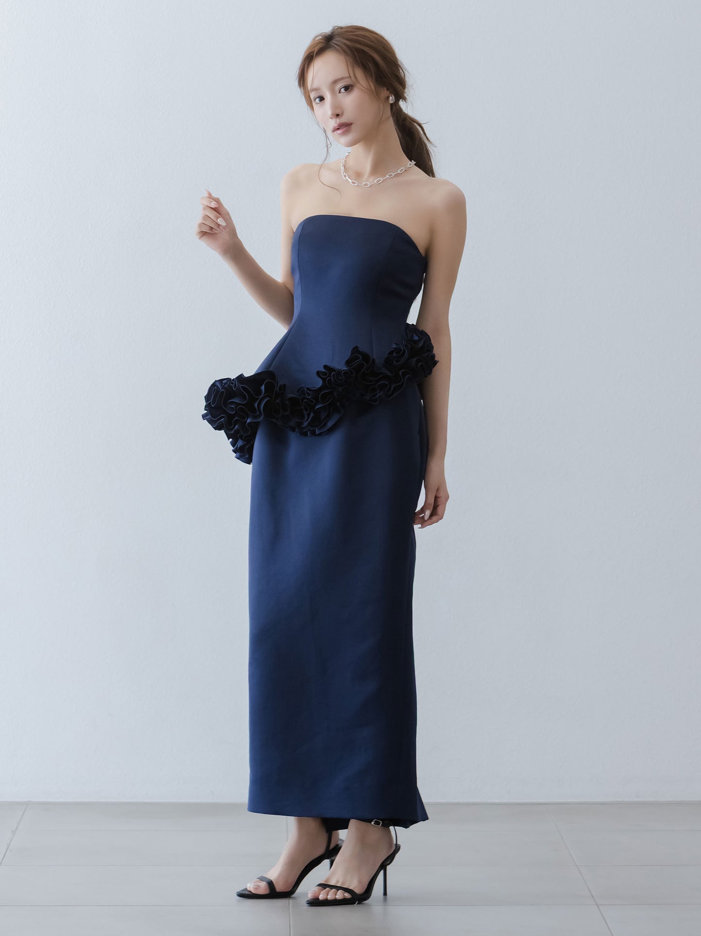 Petal Cascade Bare Dress