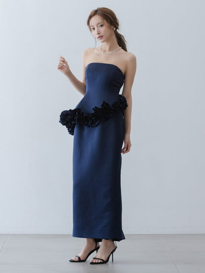 Petal Cascade Bare Dress