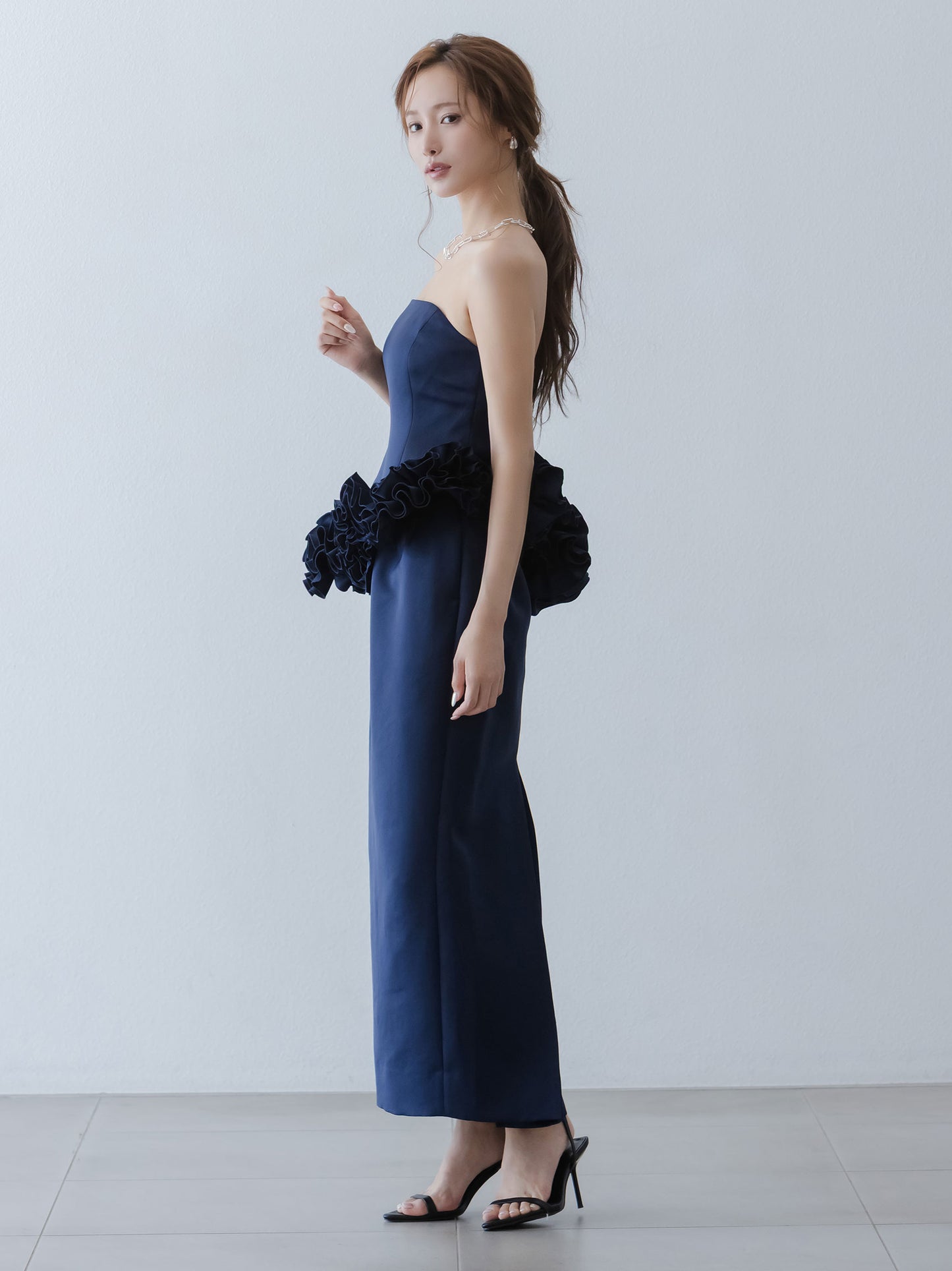 Petal Cascade Bare Dress