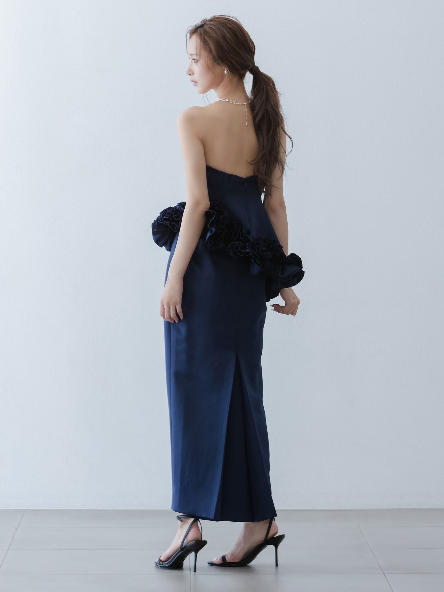 Petal Cascade Bare Dress