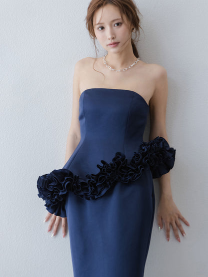 Petal Cascade Bare Dress