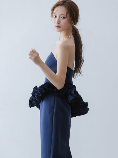 Petal Cascade Bare Dress