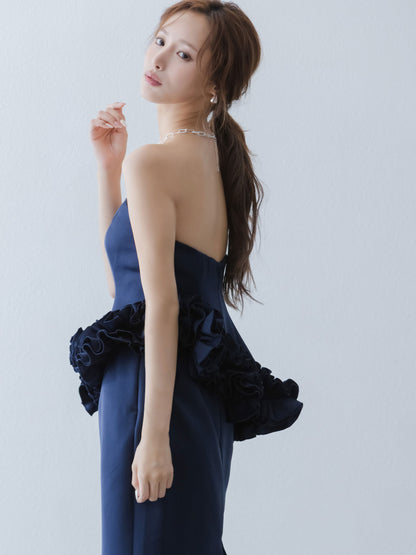 Petal Cascade Bare Dress