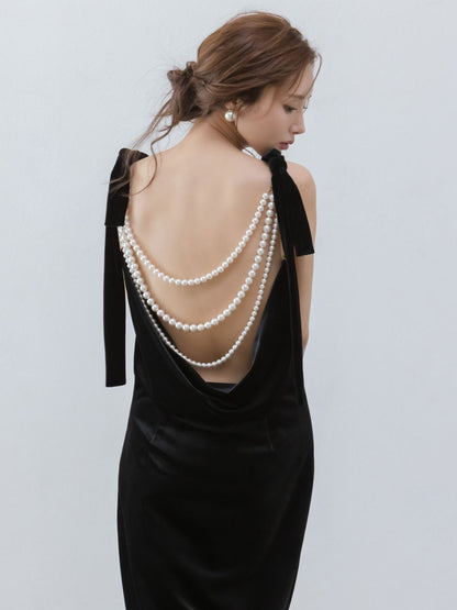 Mirage Pearl Velour Dress