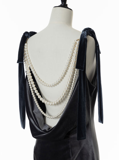 Mirage Pearl Velour Dress